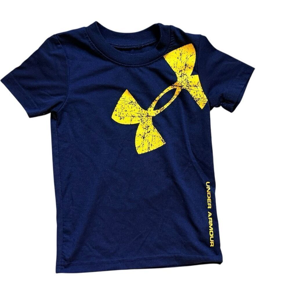Baby Boys Under Armour Cotton Large Logo Graphic Short Sleeve Shirt - Sz 18 mo